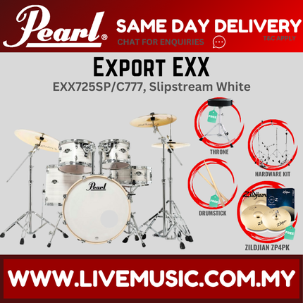 Pearl Export EXX 5-Piece Drum Set with Zildjian ZP4PK Cymbals Set ( EXX725SP/C )