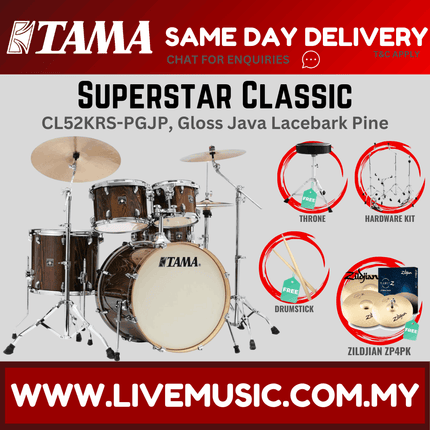 Tama Superstar Classic CL52KRS 5-Piece With Zildjian ZP4PK Cymbal Set - ( CL-52KRS )