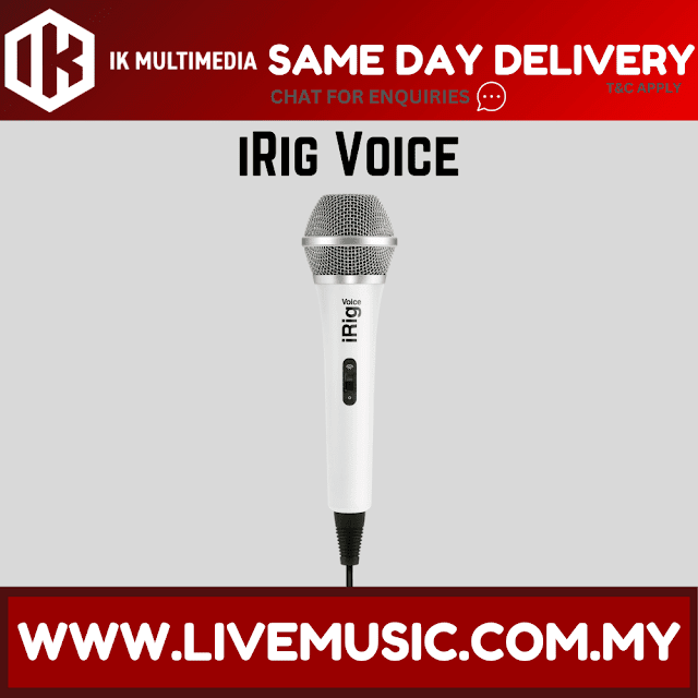 IK Multimedia iRig Voice - Handheld Microphones For Smartphone And Tablets - White