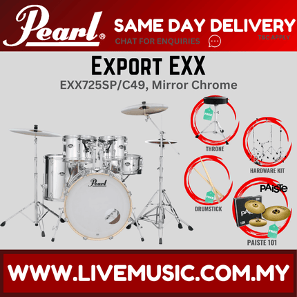 Pearl Export EXX 5-Piece Drum Set with Paiste101 Cymbals Set ( EXX725SP/C )