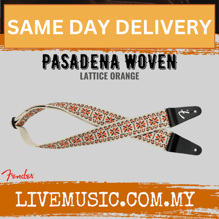 Fender Pasadena Woven Guitar Strap, Lattice Orange