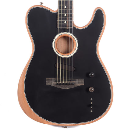 Fender American Acoustasonic Telecaster Guitar Ebony Fretboard with Bag - Black