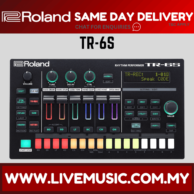 ROLAND TR-6S 6-track Compact Rhythm Machine (TR 6S / TR6S )