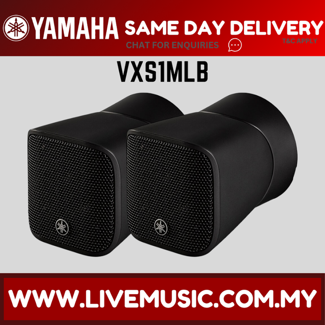 Yamaha VXS1MLB VXS Series Compact Mount Speakers, Pair - Black ( VXS1MLB )