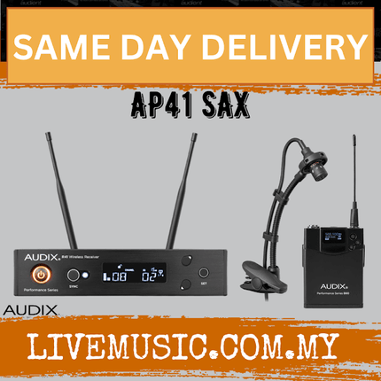 Audix AP41 Performance Series Single-Channel Instrument Wireless System with ADX20i Clip-On Condenser Microphone ( AP41-SAX / AP41SAX )