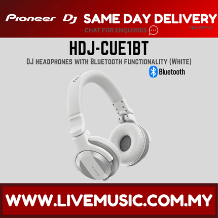 Pioneer DJ HDJ-CUE1 BT DJ Headphones with Bluetooth - Black/Red/White (HDJ CUE1 / HDJCUE1 BT)