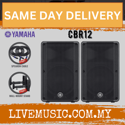 Yamaha CBR12 12-Inch 2-Way Passive Loudspeaker With Speaker Stand And Cable - Each / Pair ( CBR-12 / CBR 12 )