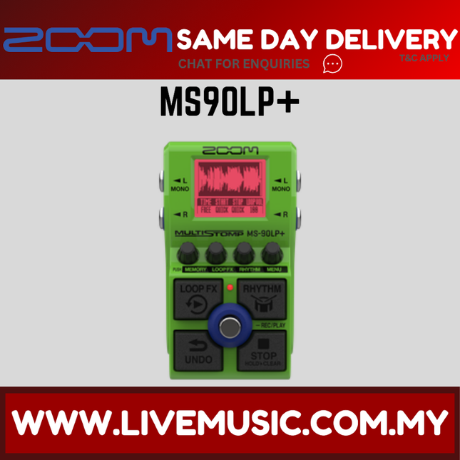 Zoom MS90LP+ MultiStomp Looper Pedal ( MS 90LP+ MS-90LP+ )
