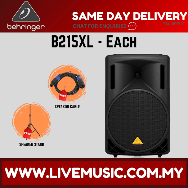 Behringer Eurolive B215XL 1000-watt 15'' Passive Speaker With Speaker Stand & Cable - Each ( B-215XL )