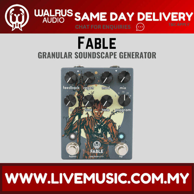Walrus Audio Fable Granular Soundscape Generator Delay Guitar Effects Pedal