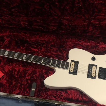 Fender Jim Root Signature Jazzmaster V4 Electric Guitar, Ebony Fretboard with Deluxe Hardshell Case - Arctic White