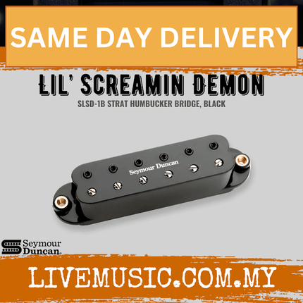Seymour Duncan SLSD-1B Li'l Screamin' Demon™ Strat Humbucker- Bridge, Black (SLSD1B)