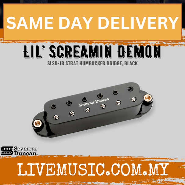 Seymour Duncan SLSD-1B Li'l Screamin' Demon™ Strat Humbucker- Bridge, Black (SLSD1B)