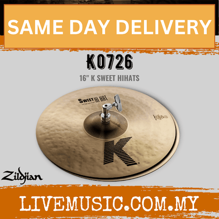 Zildjian 16" K Series Sweet Hi-Hat Cymbals - Pair (K0726)