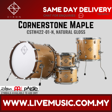 Dixon Cornerstone Maple CSTM422-01 4 Pcs Drum Kit Set Shell Pack
