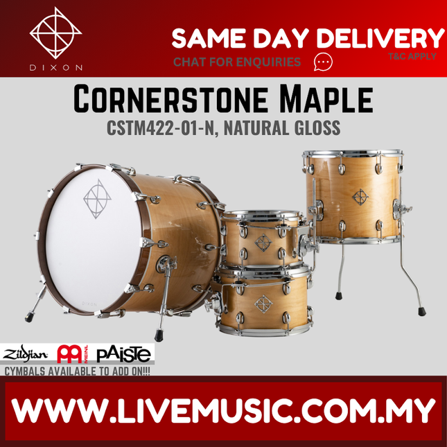 Dixon Cornerstone Maple CSTM422-01 4 Pcs Drum Kit Set Shell Pack