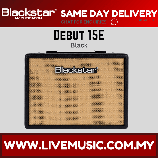 BLACKSTAR DEBUT 15E 2x3" 15-Watt Electric Guitar Combo Amp With FX - Black (DEBUT15E)