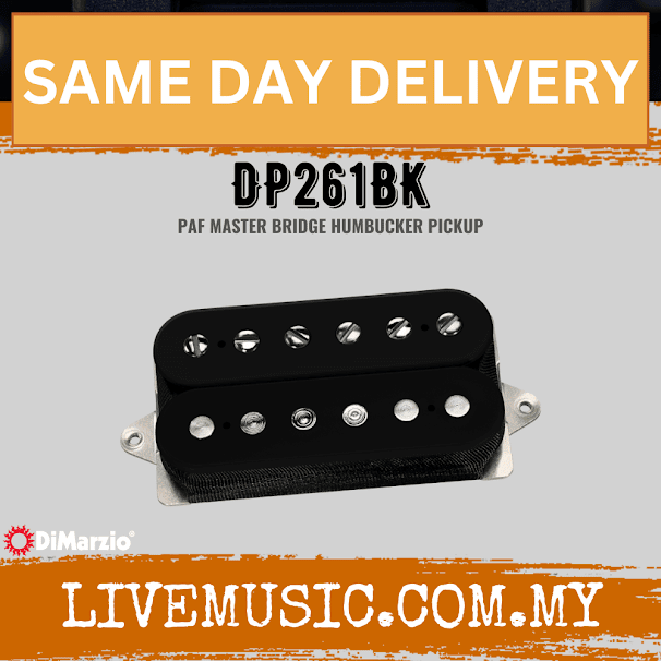 DiMarzio DP261BK PAF Master Bridge Humbucker Pickup - Black (DP261 BK/DP261-BK)