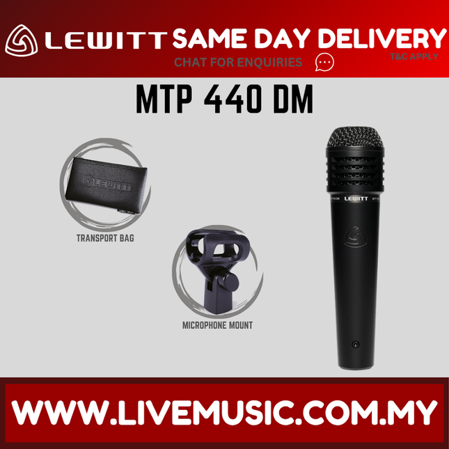 Lewitt MTP 440 DM Handheld Dynamic Microphone (MTP-440 DM / MTP440DM)