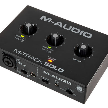 M-Audio M-Track Solo 2-in 2-out USB Audio Interface with 01 Mic Preamp (MTrack/MTrackSolo)