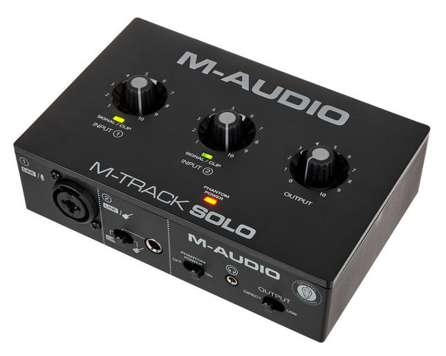 M-Audio M-Track Solo 2-in 2-out USB Audio Interface with 01 Mic Preamp (MTrack/MTrackSolo)
