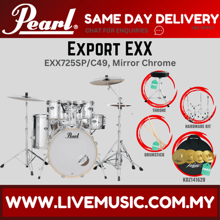 Pearl Export EXX 5-Piece Drum Set with KDZ141620 Cymbals Set ( EXX725SP/C )