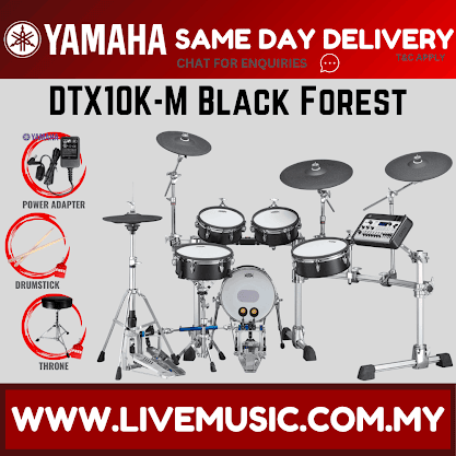 Yamaha DTX10K-M Electronic Drum Set - Black Forest ( DTX10 / DTX10K / DTX10KM )