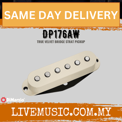 DiMarzio DP176AW True Velvet Bridge Pickup - Aged White (DP176 AW/DP176-AW)