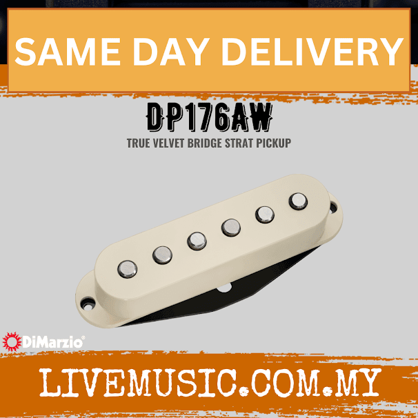 DiMarzio DP176AW True Velvet Bridge Pickup - Aged White (DP176 AW/DP176-AW)