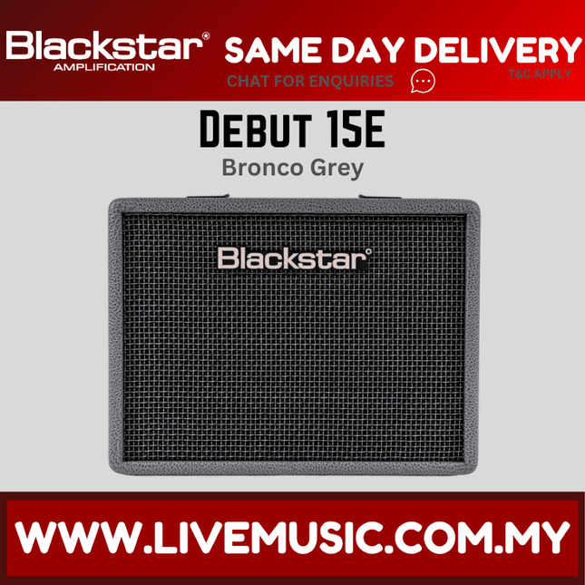 BLACKSTAR DEBUT 15E 2x3" 15-Watt Electric Guitar Combo Amp With FX - BRONCO GREY (DEBUT15E)