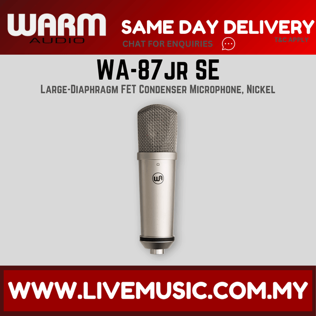 Warm Audio WA-87JR SE Large-Diaphragm FET Condenser Microphone, Nickel ( WA 87JR SE WA87JRSE )