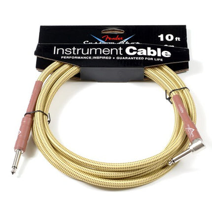 Fender Custom Shop Performance Series 10ft Angled Instrument Cable - Tweed