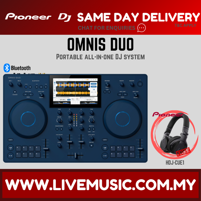Pioneer DJ Omnis Duo 2-deck Portable DJ System With Case ( Omnis-Duo / OmnisDuo )