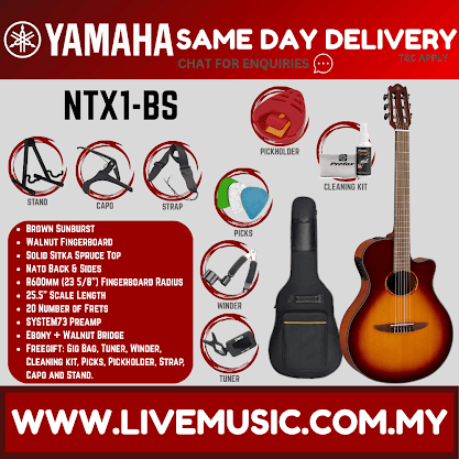 Yamaha NTX1 Nylon String Acoustic-Electric Guitar with Pickup - ( NTX-1 )