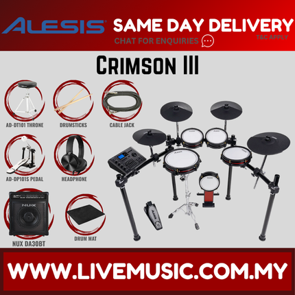 Alesis Crimson III Electronic Drum Kit With Mesh Heads ( Crimson 3 Crimson3 CrimsonIII )