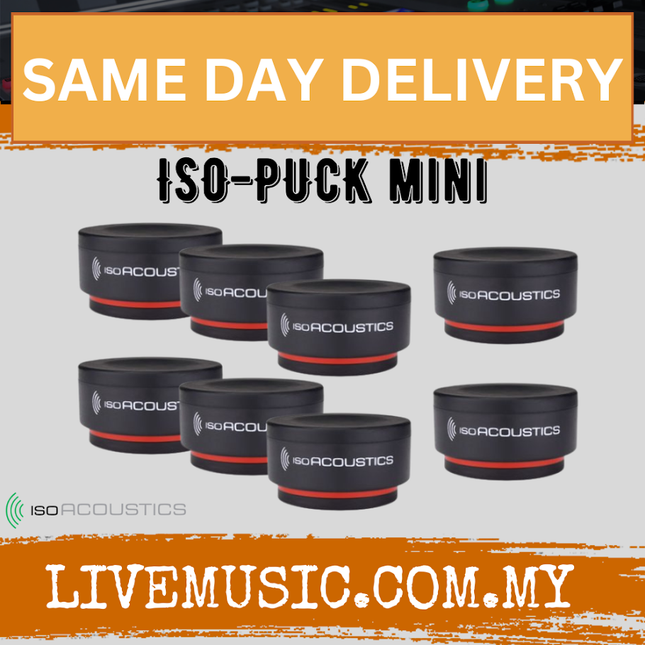 IsoAcoustics ISO-PUCK Mini Vibration Isolator For Small Studio Monitor - 8 Pack ( ISO PUCKMini / ISOPUCK-Mini )