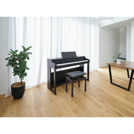 Roland F-701 *NEW MODEL* 88-key Digital Home Piano with RH5 Headphone - Black (F701/F 701/RH-5) Replace For F-140R/F140R