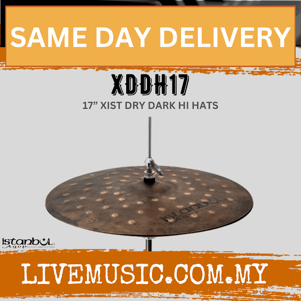 Istanbul Agop XDDH17 17" Xist Dry Dark Hi-Hats Cymbal (XDDH 17/XDDH-17)