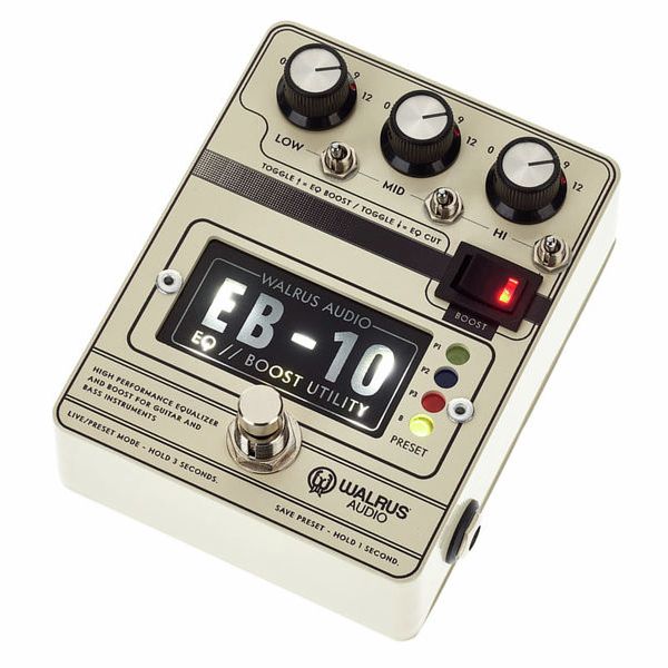 Walrus Audio EB-10 Preamp/EQ/Boost Guitar Effects Pedal - Cream (EB10/EB 10)