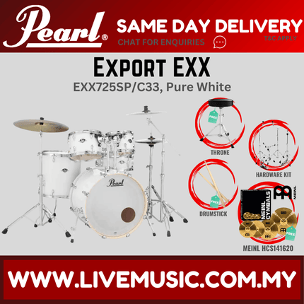 Pearl Export EXX 5-Piece Drum Set with Meinl HCS141620 Cymbals Set ( EXX725SP/C )