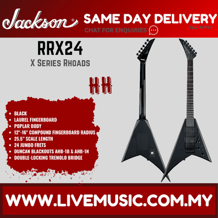 Jackson X Series Rhoads RRX24, Laurel Fingerboard, Gloss Black
