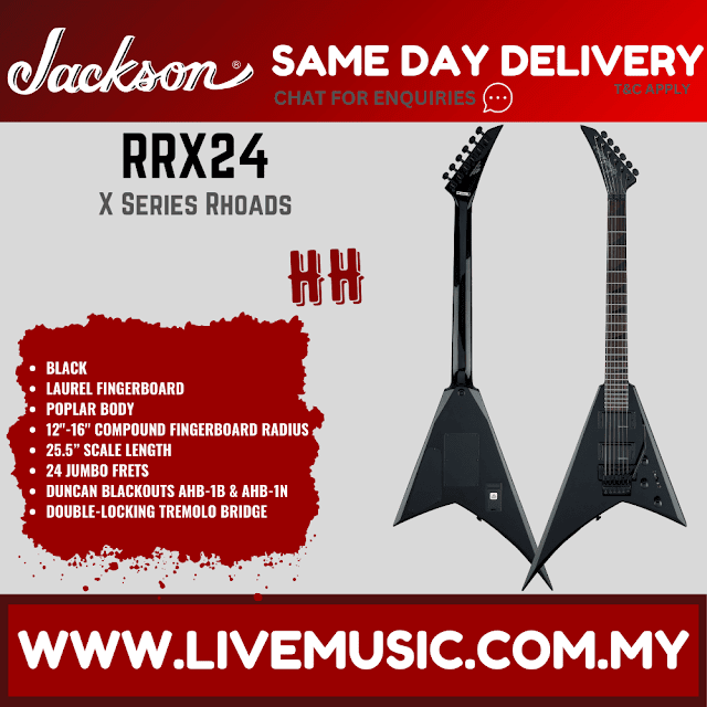 Jackson X Series Rhoads RRX24, Laurel Fingerboard, Gloss Black