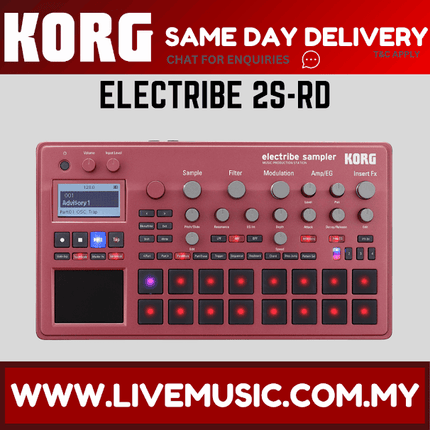 Korg Electribe 2S Sampler Music Production Station Midi Controller - Metallic Red (ELECTRIBE2S/ELECTRIBE-2S)