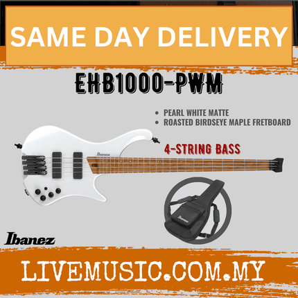 Ibanez Bass Workshop EHB1000 5-String Headless Bass Guitar - Pearl White Matte (EHB1000-PWM)