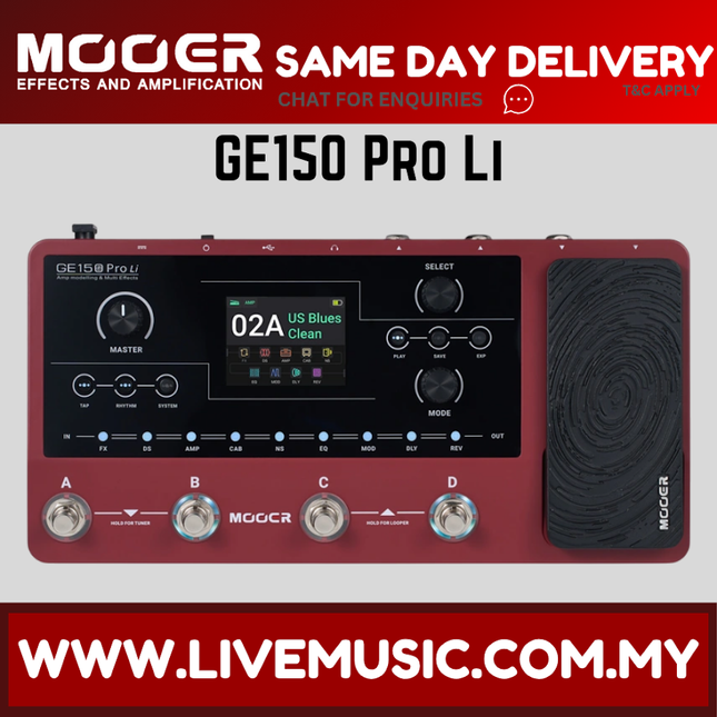 Mooer GE150 PRO Li - Amp Modeling & Multi Effects ( GE150PROLI GE-150 )
