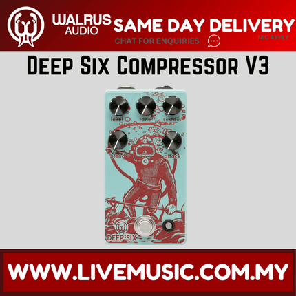 Walrus Audio Deep Six Compressor V3 Guitar Effects Pedal ( Deep Six )