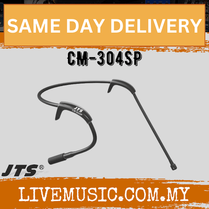 JTS CM-304SP Sweat Proof Head worn microphone - omni-directional - Black ( CM304SP / CM 304SP )