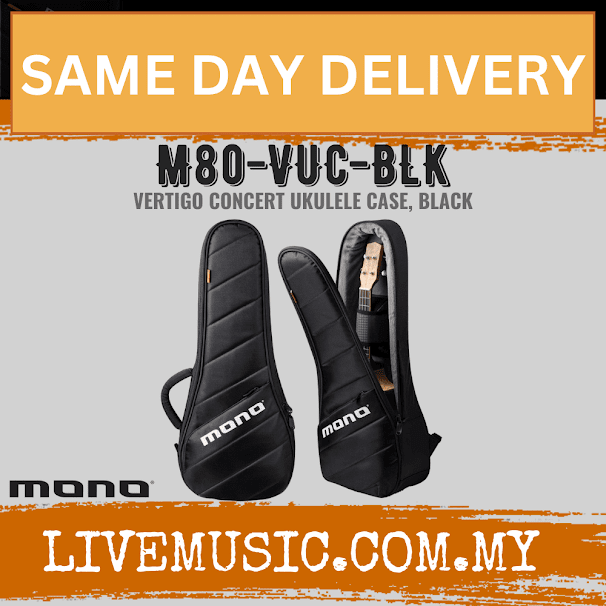 Mono M80 Vertigo Concert Ukulele Bag - Black (M80-VUC-BLK)