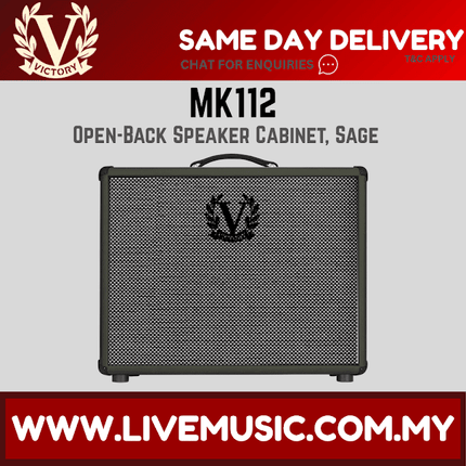 Victory MK112 Open-Back Speaker Cabinet With Celestion Alnico Gold Speaker, Sage