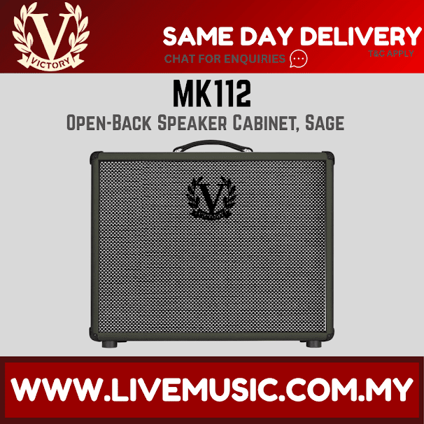 Victory MK112 Open-Back Speaker Cabinet With Celestion Alnico Gold Speaker, Sage